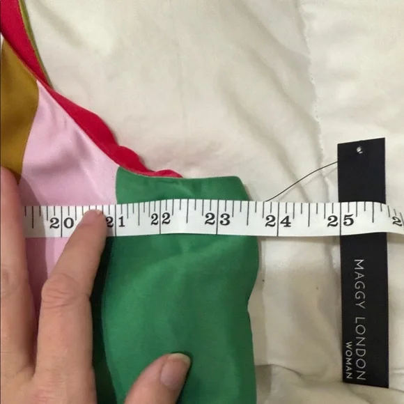 Maggy London Multicolor Striped handkerchief hem Dress NEW 18W plus XXL NWT - Picture 10 of 14